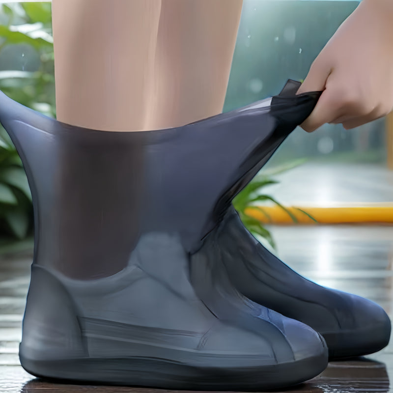 Capas de sapato de silicone à prova d'água - Botas de chuva de borracha reutilizáveis, antiderrapantes para dias chuvosos, 1 par