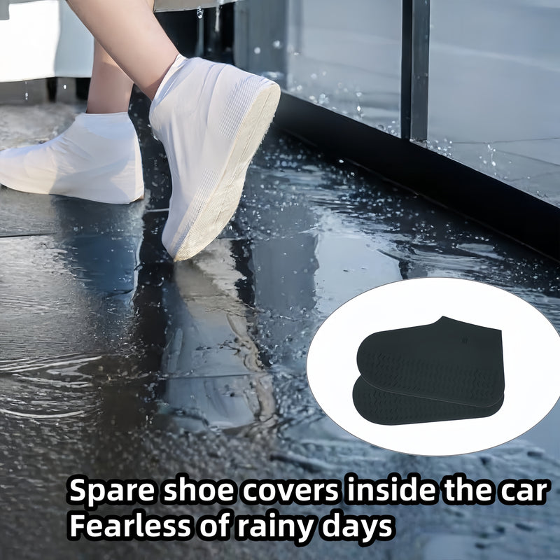 Capas de sapato de silicone à prova d'água - Botas de chuva de borracha reutilizáveis, antiderrapantes para dias chuvosos, 1 par