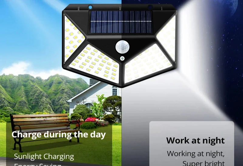 Luzes solares LED externas à prova d'água lâmpada solar externa sensor de movimento luzes de jardim energia solar luz solar quintal parede luz de rua