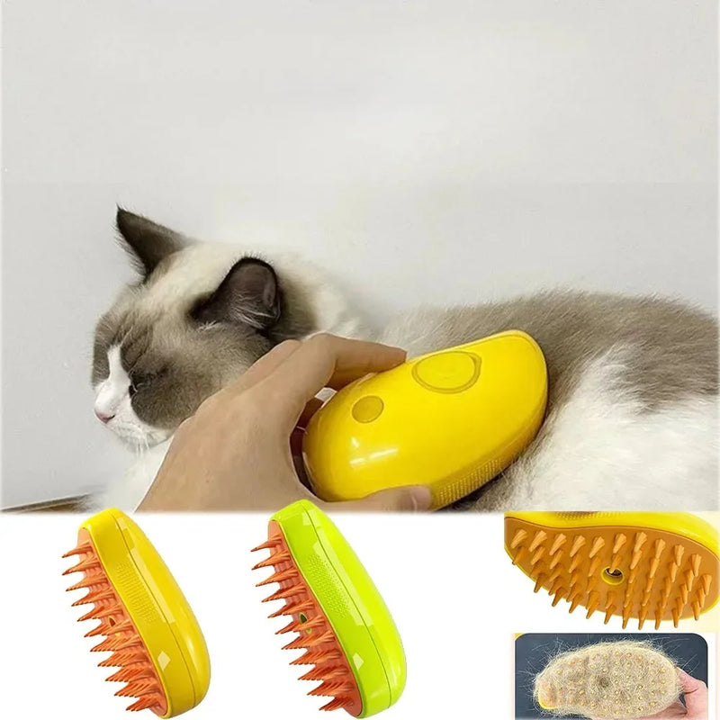 Gato Cachorro Escova de Vapor Elétrica Spray de Água Spray de Gatinho Pet Pente Depilação de Silicone Macio Gatos Banho Escova de Cabelo Produtos de Higiene