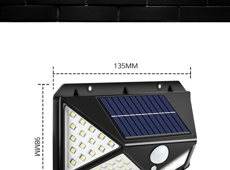 Luzes solares LED externas à prova d'água lâmpada solar externa sensor de movimento luzes de jardim energia solar luz solar quintal parede luz de rua