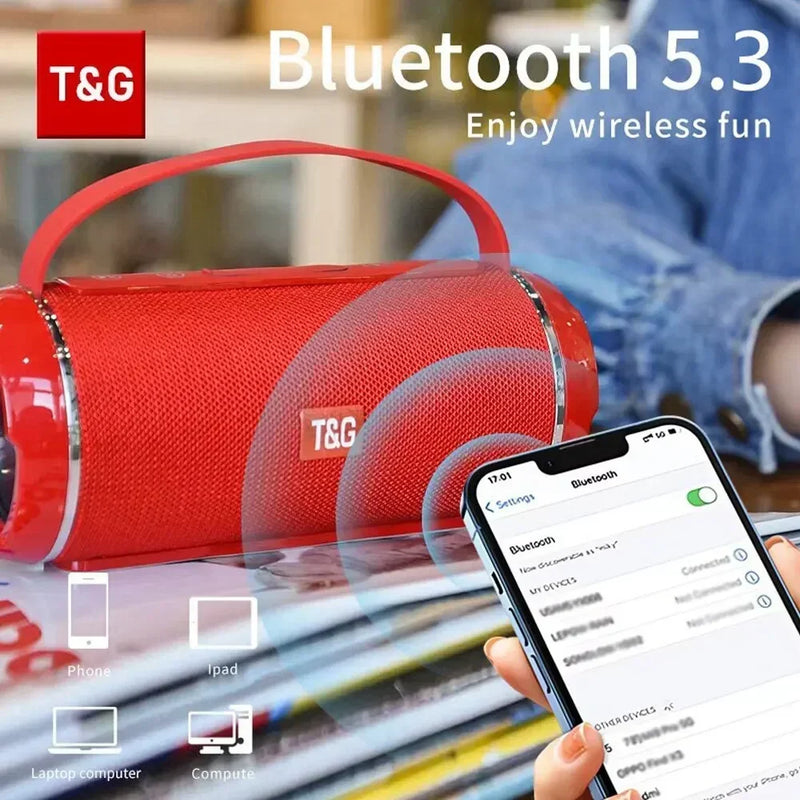 Caixa de som Bluetooth - TG116c TWS sem fio caixa de som, potente alto-falantes portáteis ao ar livre subwoofer à prova d'água som estéreo 3D chamada viva-voz