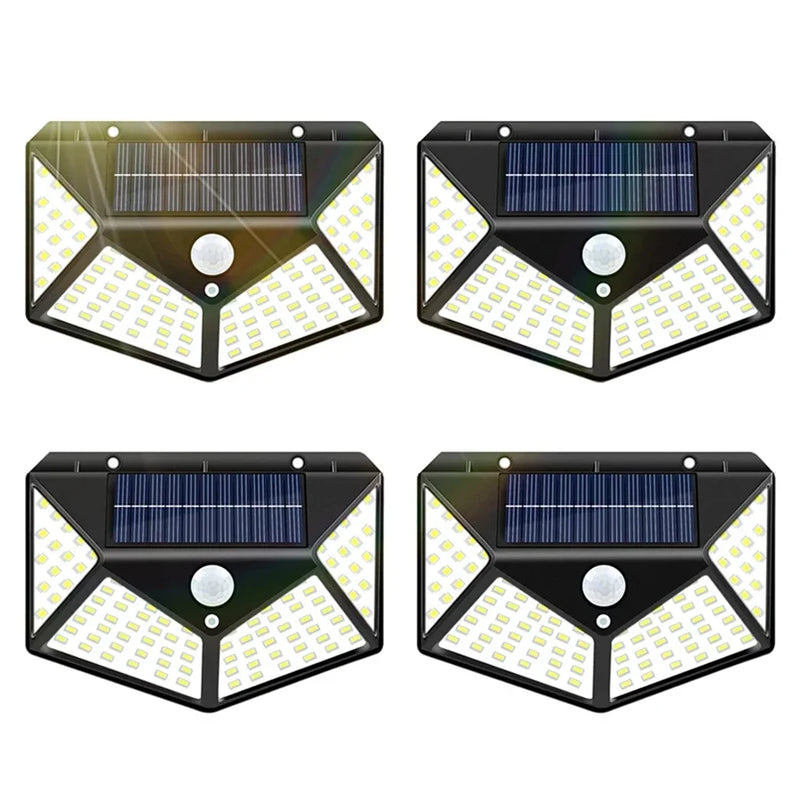 Luzes solares LED externas à prova d'água lâmpada solar externa sensor de movimento luzes de jardim energia solar luz solar quintal parede luz de rua