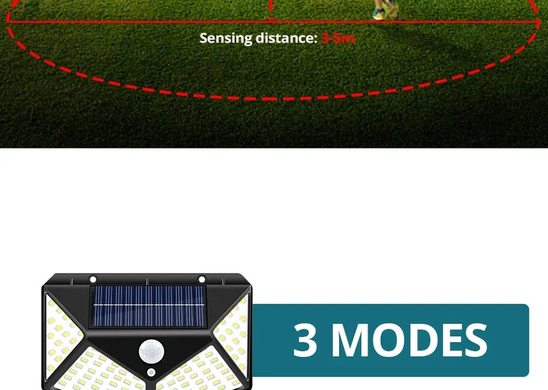 Luzes solares LED externas à prova d'água lâmpada solar externa sensor de movimento luzes de jardim energia solar luz solar quintal parede luz de rua