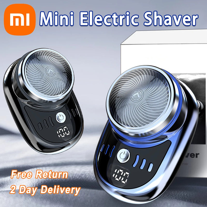 Mini Barbeador Elétrico para Homens, USB Recarregável, Impermeável, Portátil, Bom para Viagem, Barba Perfeita