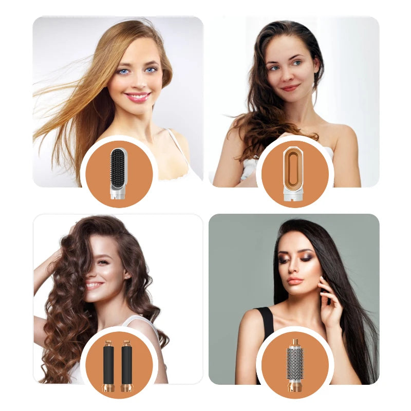 5 em 1 secador de cabelo conjunto de pente quente modelador de cabelo profissional modelador de cabelo ferramenta para secador de cabelo Dyson Airwrap doméstico.