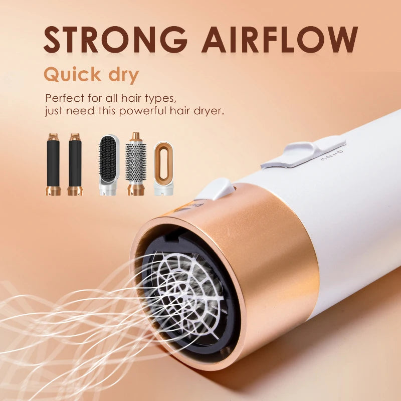 5 em 1 secador de cabelo conjunto de pente quente modelador de cabelo profissional modelador de cabelo ferramenta para secador de cabelo Dyson Airwrap doméstico.