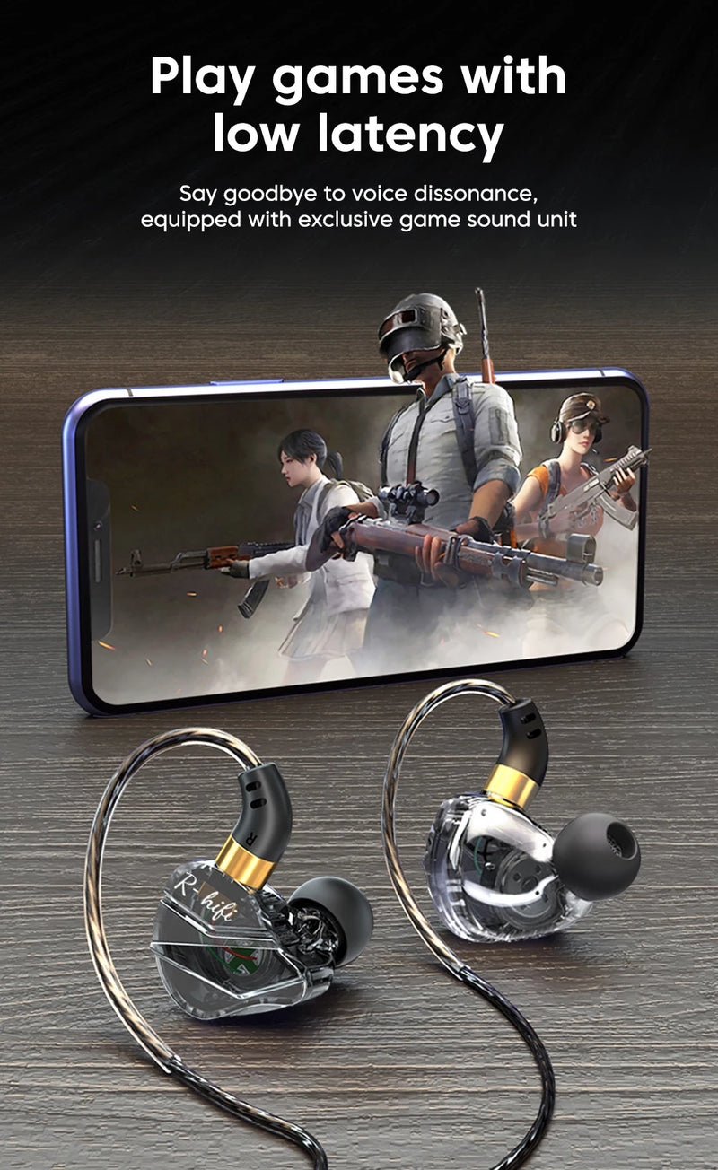 OLAF HiFi Tipo C Fones de ouvido para jogos Fones de ouvido com fio Mãos livres Baixo Estéreo 3,5 mm Fone de ouvido para jogos Fones de ouvido esportivos com cancelamento de ruído